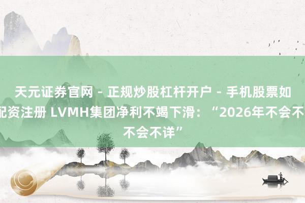 天元证券官网 - 正规炒股杠杆开户 - 手机股票如何配资注册 LVMH集团净利不竭下滑：“2026年不会不详”
